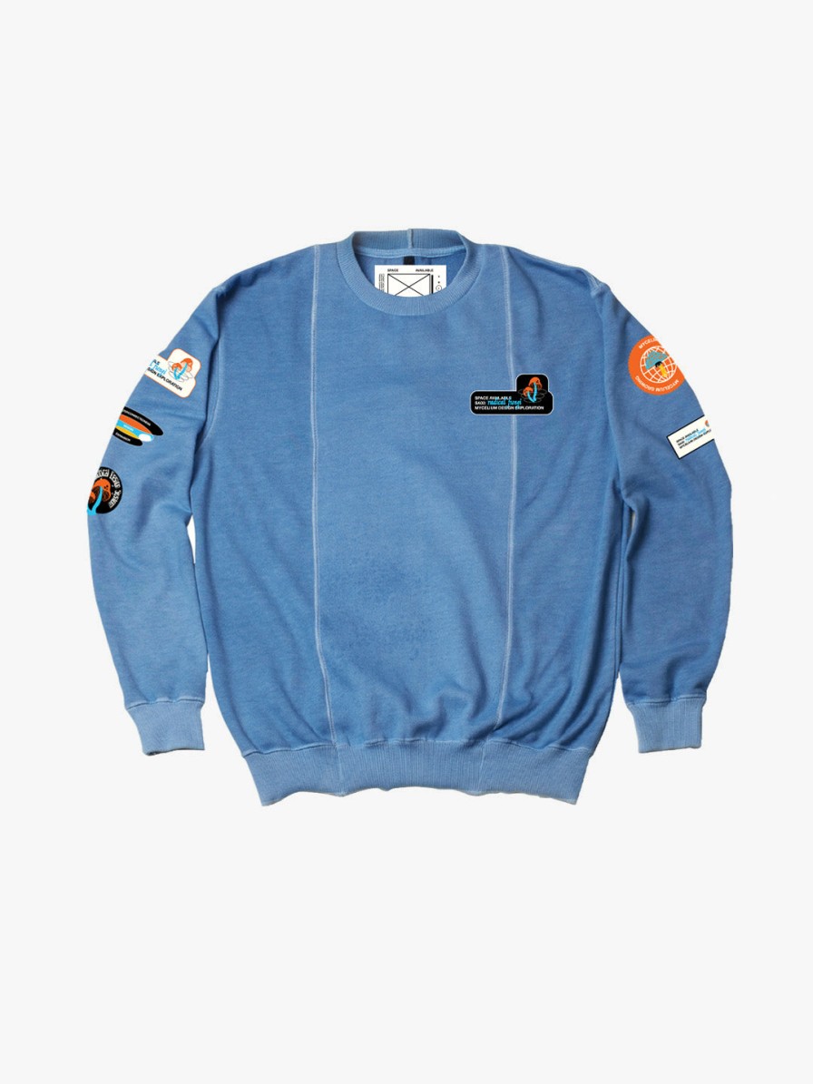 Clothing Space Available | Upcycled Patch Sweat Indigo