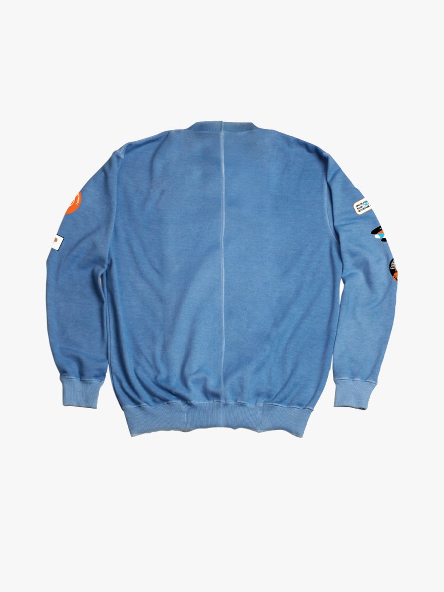 Clothing Space Available | Upcycled Patch Sweat Indigo