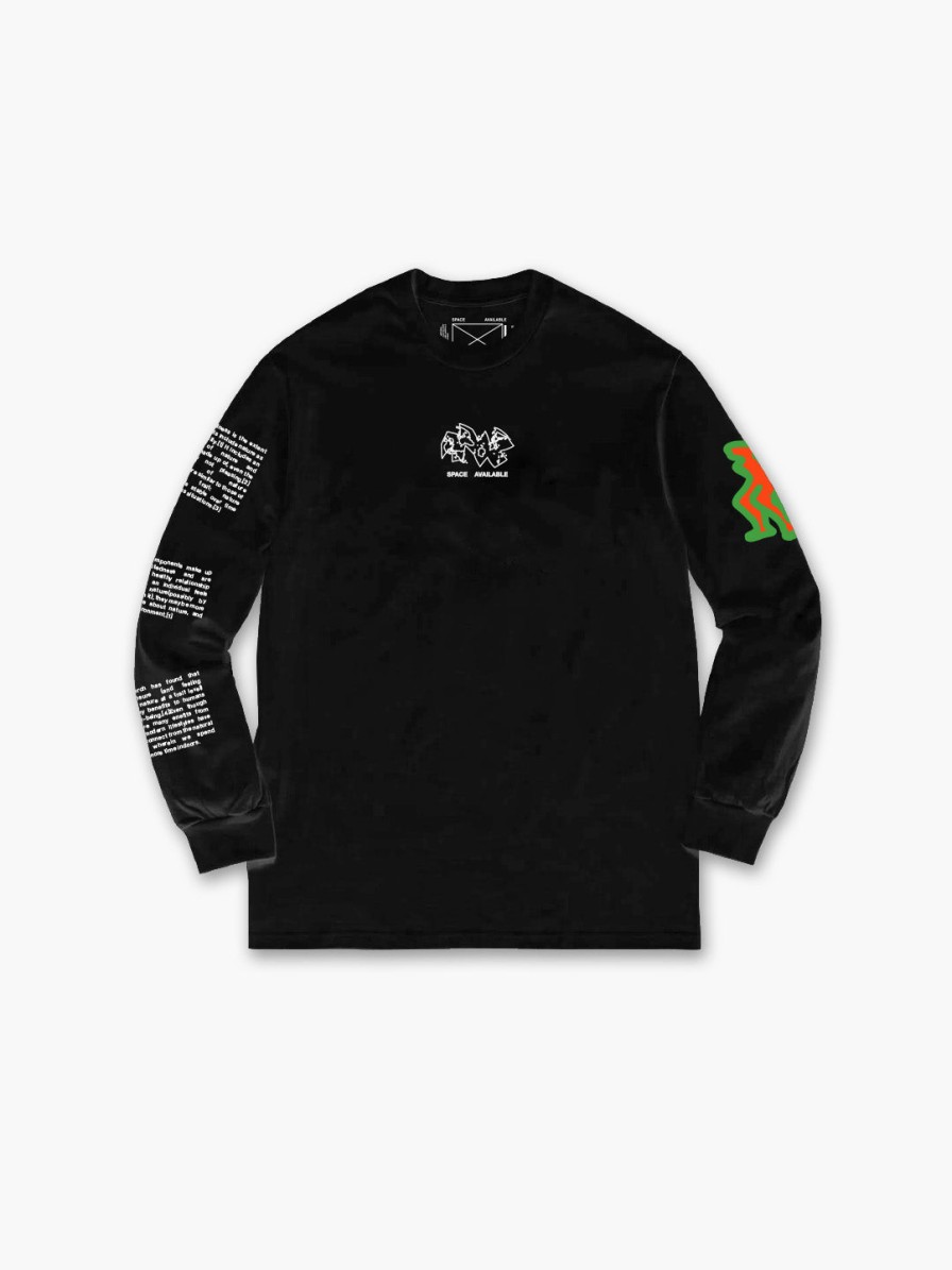 Clothing Space Available Studio | Upcycled Black Long Sleeve T-Shirt | New Green World Series