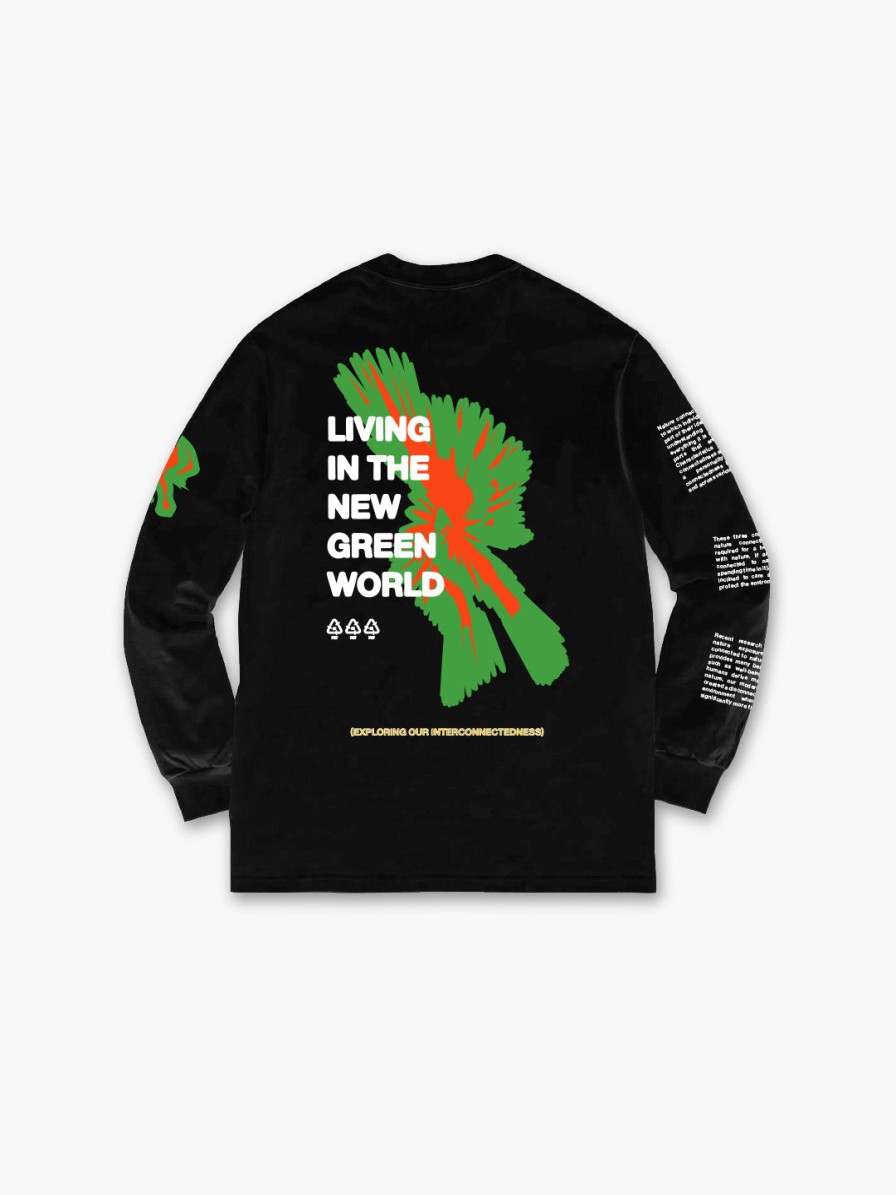 Clothing Space Available Studio | Upcycled Black Long Sleeve T-Shirt | New Green World Series