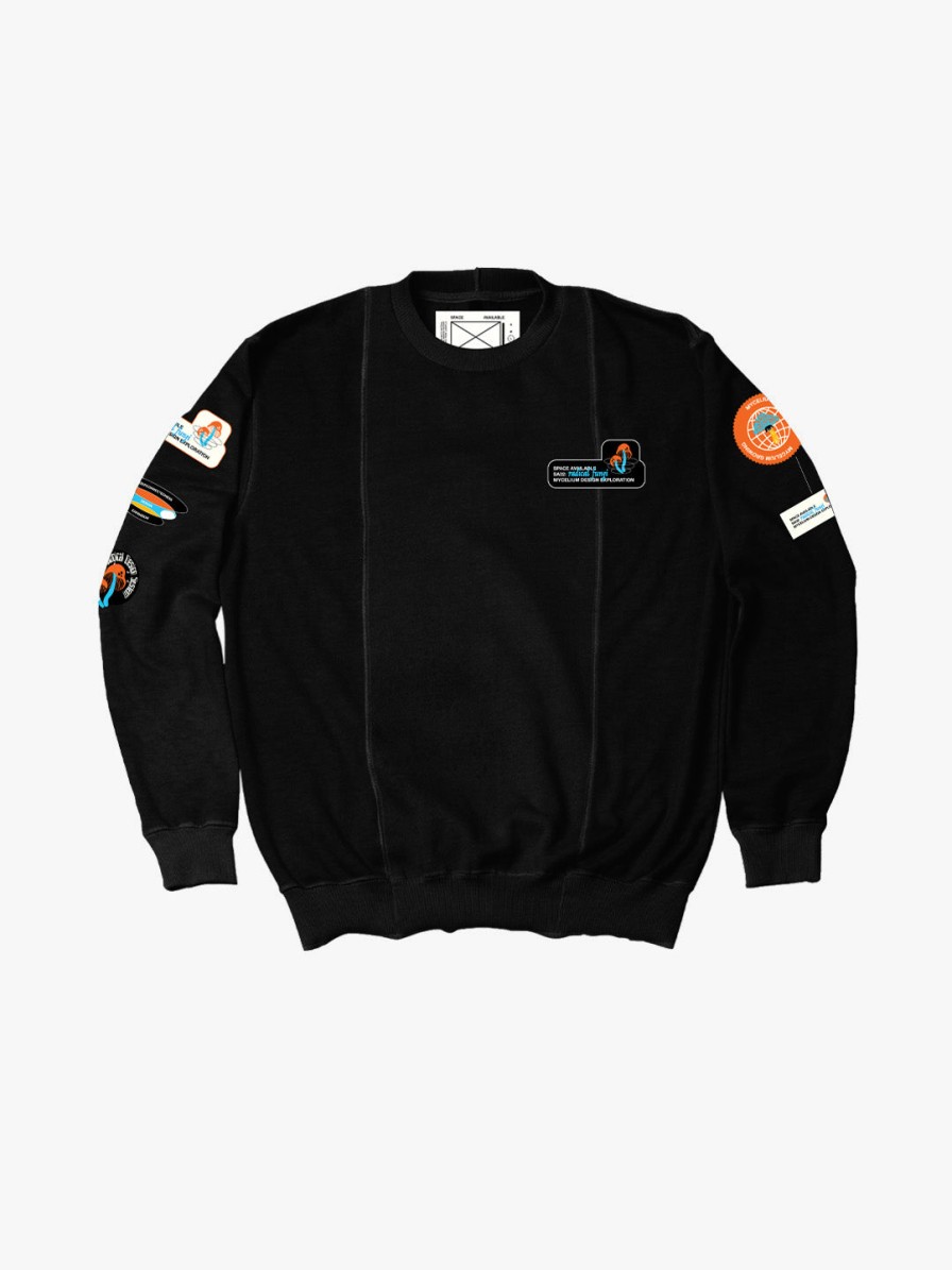 Clothing Space Available | Upcycled Patch Sweat Black