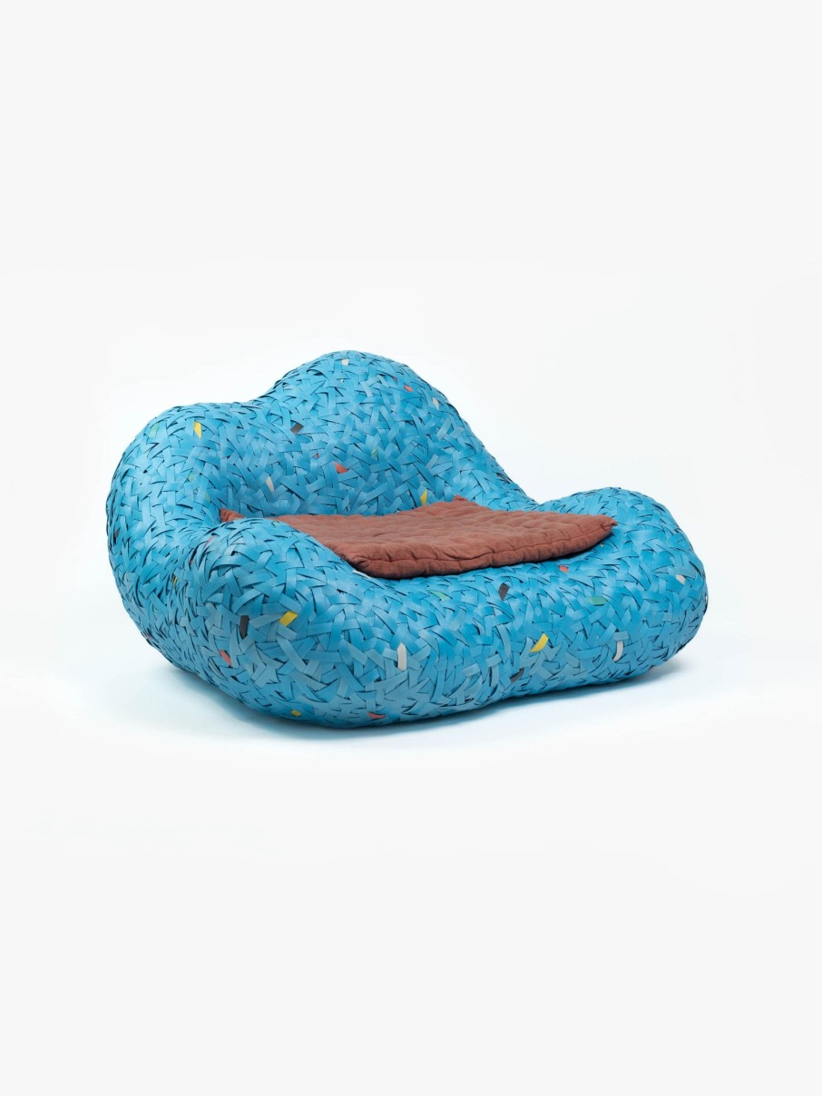 Furniture Space Available | Artisanal Meditation Chair Blue