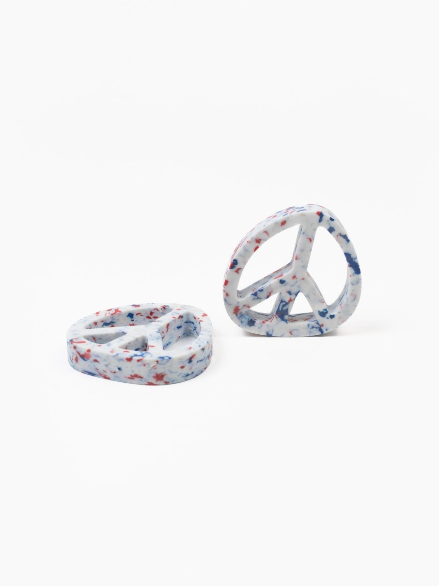 Homeware Space Available | Peace On Earth Coaster Set Of 2 White