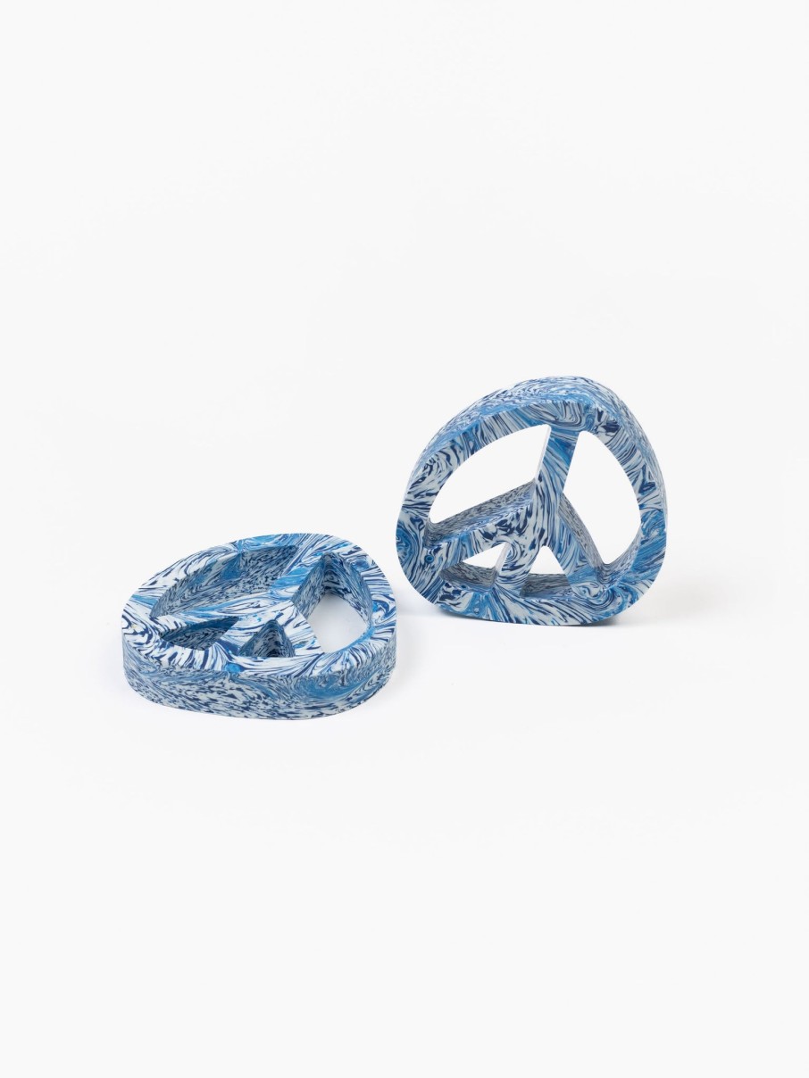 Homeware Space Available | Peace On Earth Coaster Set Of 2 Blue