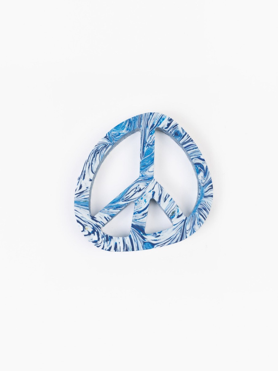 Homeware Space Available | Peace On Earth Coaster Set Of 2 Blue