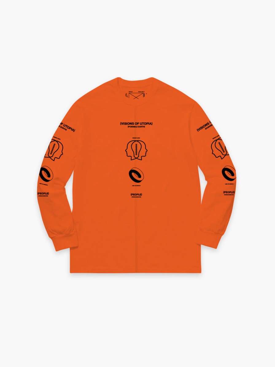 Clothing Space Available Studio | Upcycled Utopia Long-Sleeve T-Shirt Orange