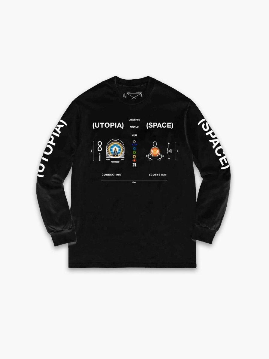 Clothing Space Available Studio | Inner Space Long-Sleeve T-Shirt Black