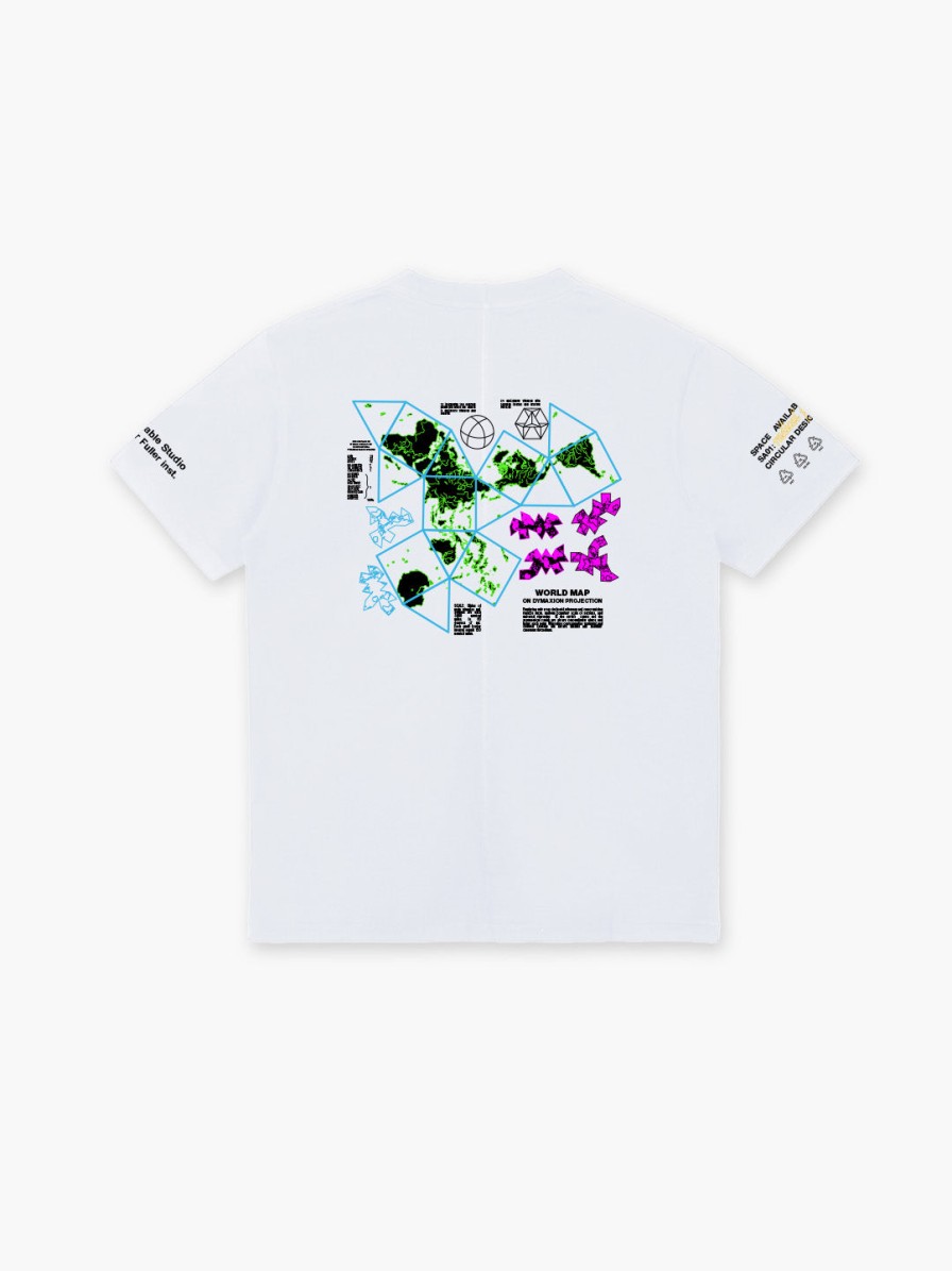 Clothing Space Available Studio | Dymaxion Map T-Shirt White