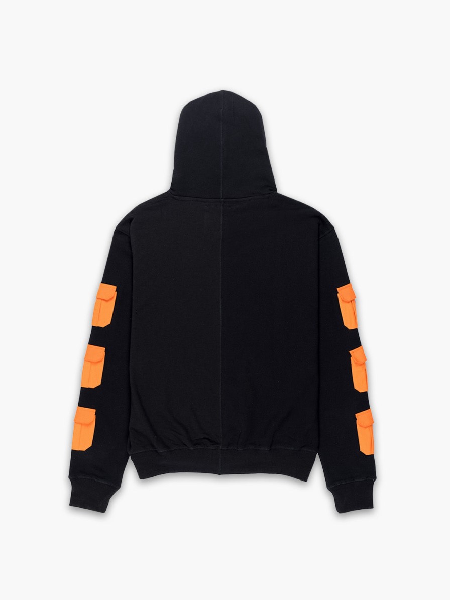 Clothing Space Available Studio | Upcycled Pocket Hoodie Black