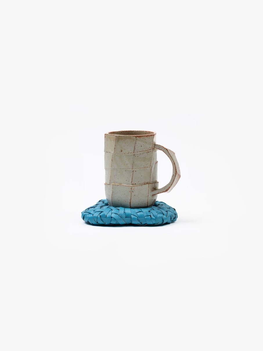 Homeware Space Available | Recycled Plastic Woven Ecology Coaster Blue