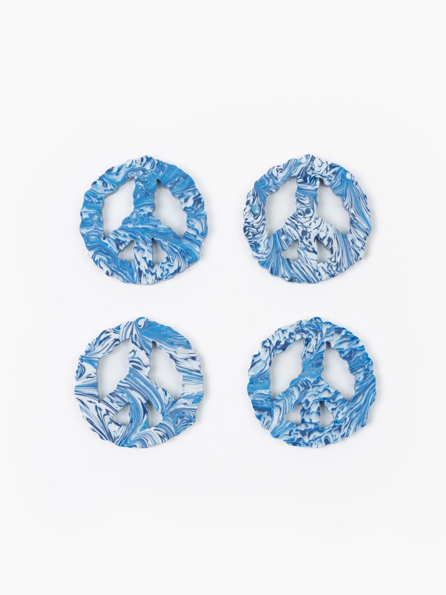 Homeware Space Available | Clouded Peace Coaster Set Of 4 Blue